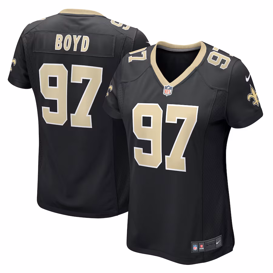 Women's New Orleans Saints Khristian Boyd Nike Black Game Jersey - Jersey