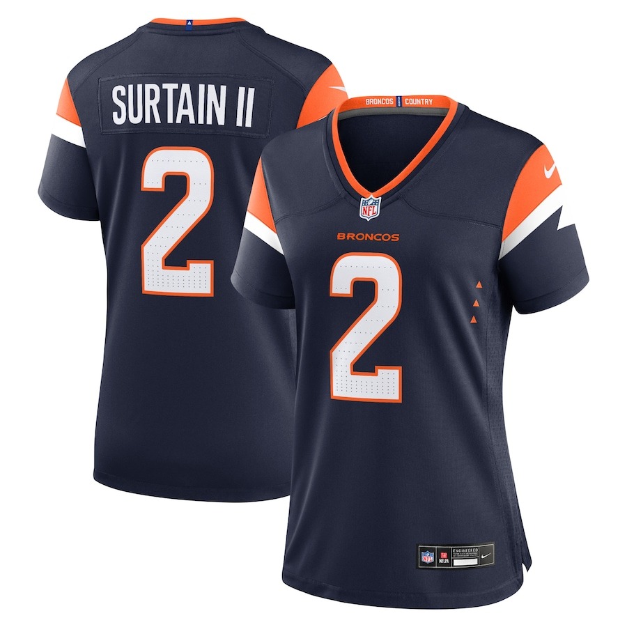Women's Denver Broncos Patrick Surtain II Nike Navy Alternate Game Jersey - Jersey