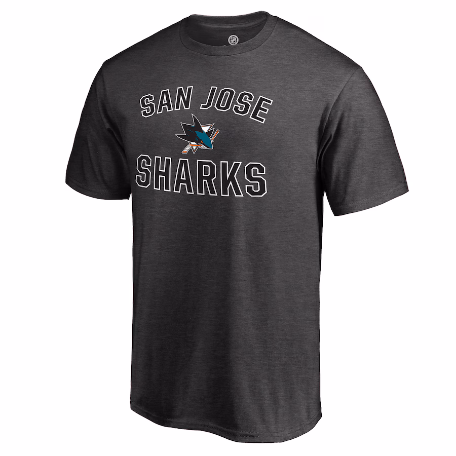 Men's San Jose Sharks Heathered Gray Victory Arch T-Shirt - Jersey