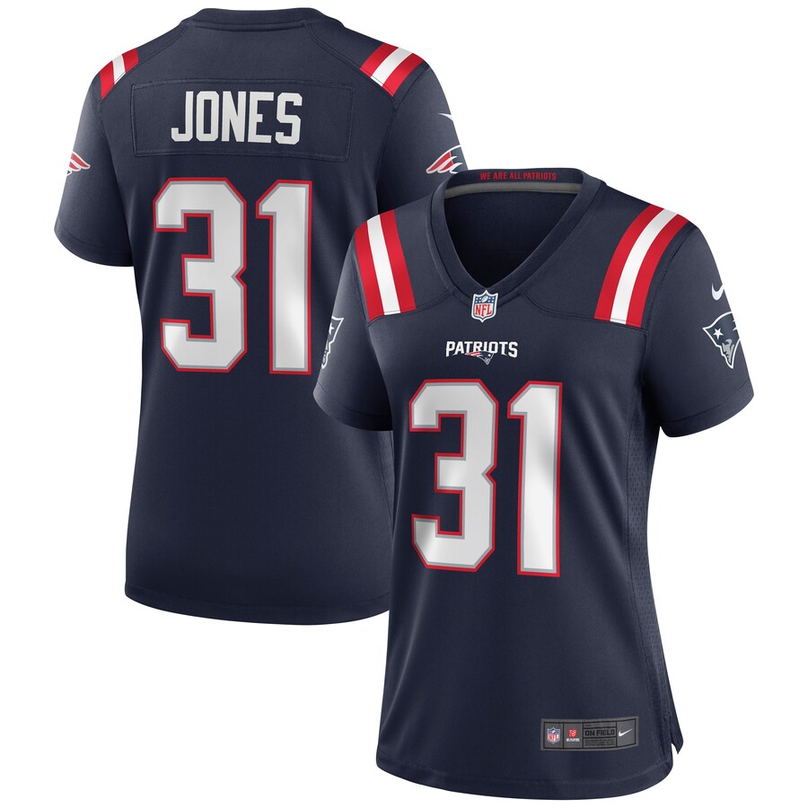 Women's New England Patriots Jonathan Jones Nike Navy Game Jersey - Jersey