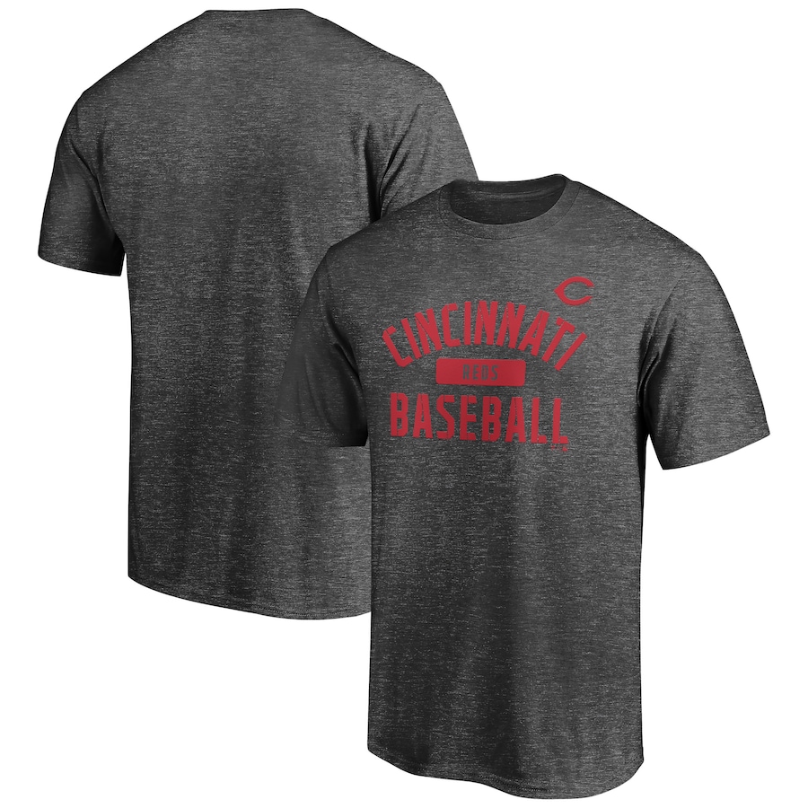 Men's Cincinnati Reds Charcoal Team Primary Pill T-Shirt - Jersey