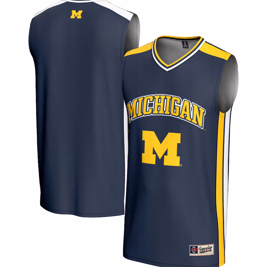 Youth  GameDay Greats Navy Michigan Wolverines Spirit Basketball Jersey - Jersey