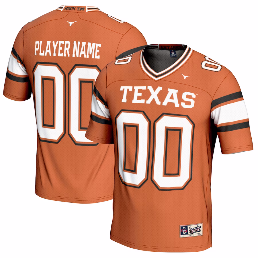 Texas Longhorns GameDay Greats NIL Pick-A-Player Football Fashion Jersey - Texas Orange - Jersey