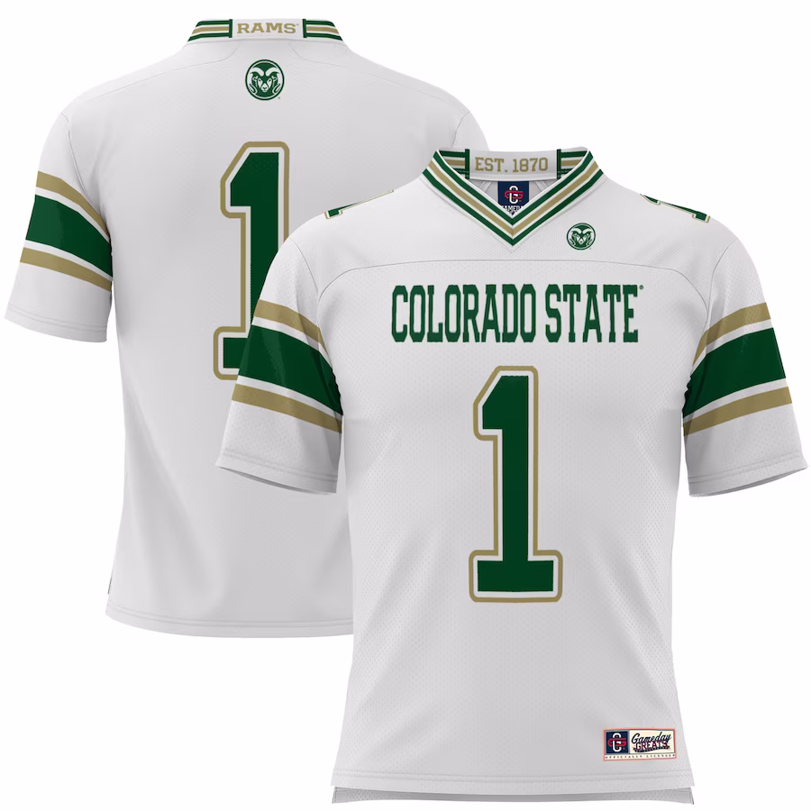 #1 Colorado State Rams GameDay Greats Youth Football Jersey - White - Jersey