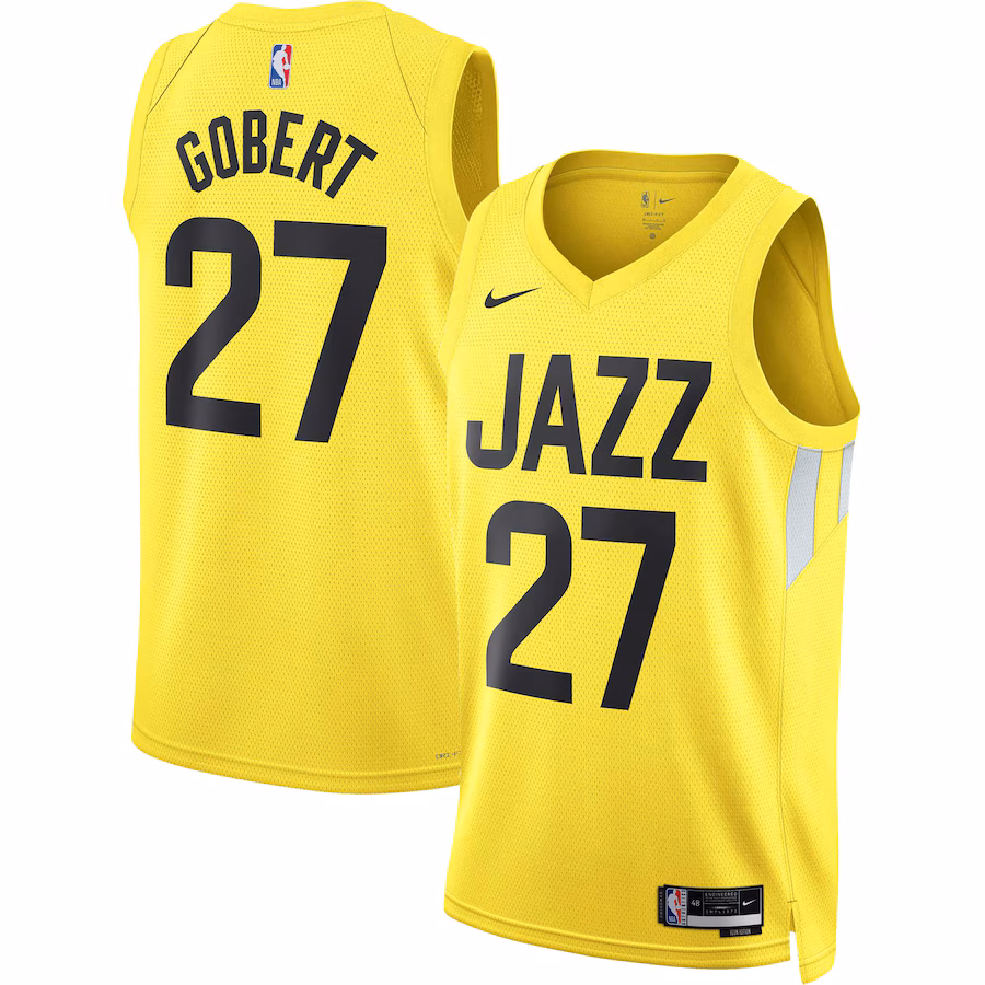 Unisex Utah Jazz Rudy Gobert Nike Gold Swingman Jersey - Icon Edition - Jersey
