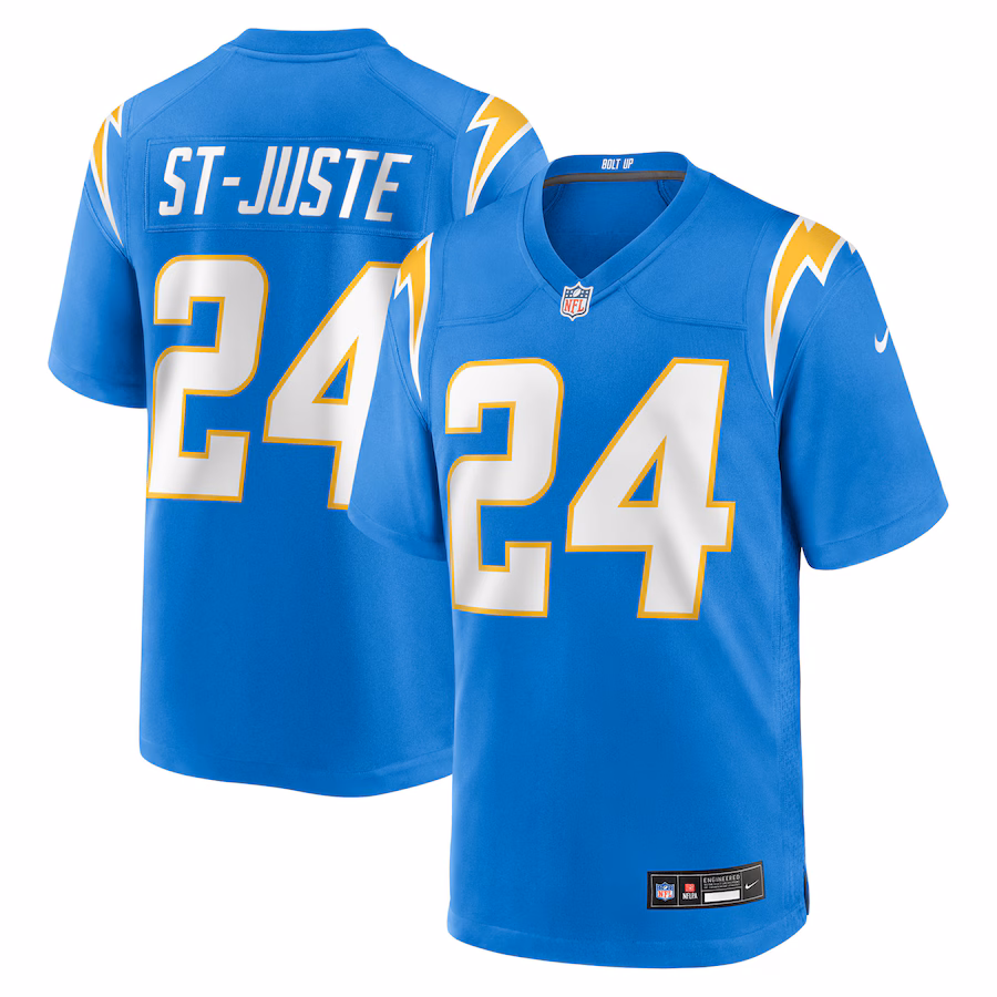 Men's Los Angeles Chargers Benjamin St-Juste Nike Powder Blue Team Game Jersey - Jersey