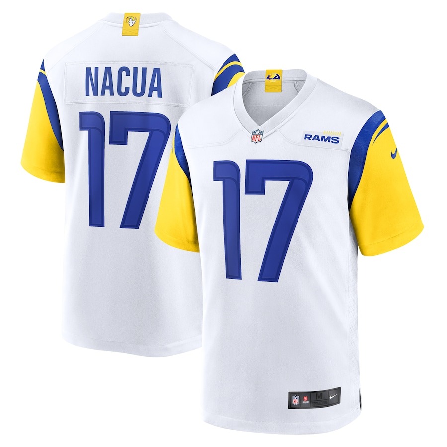 Men's Los Angeles Rams Puka Nacua Nike White Game Jersey - Jersey