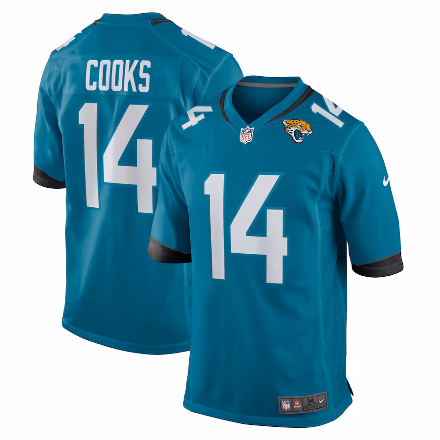 Men's Jacksonville Jaguars Elijah Cooks Nike  Teal Team Game Jersey - Jersey