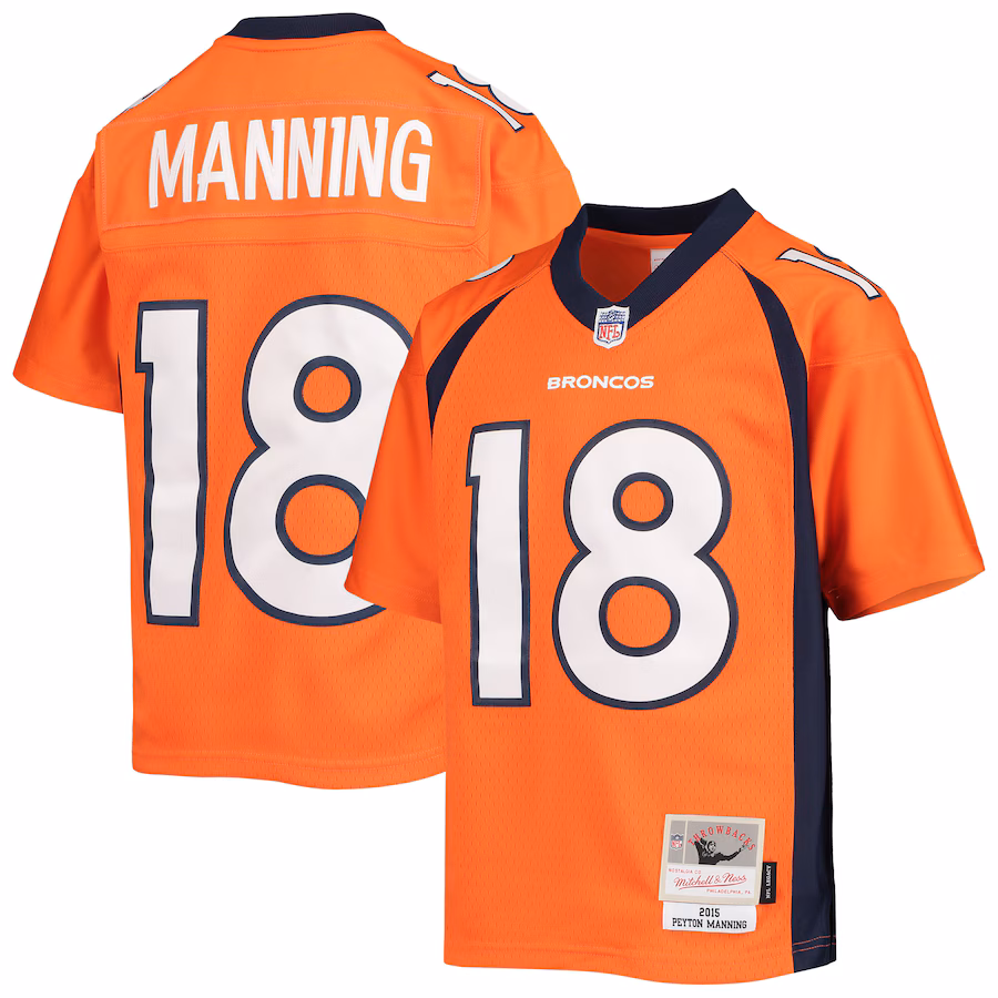 Youth Denver Broncos Peyton Manning Mitchell & Ness Orange 2015 Retired Player Legacy Jersey - Jersey
