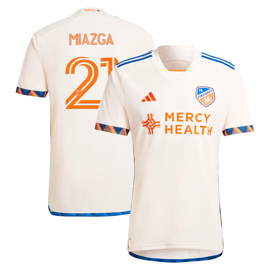 Men's FC Cincinnati Matt Miazga adidas White 2024 The Canvas Kit Replica Player Jersey - Jersey