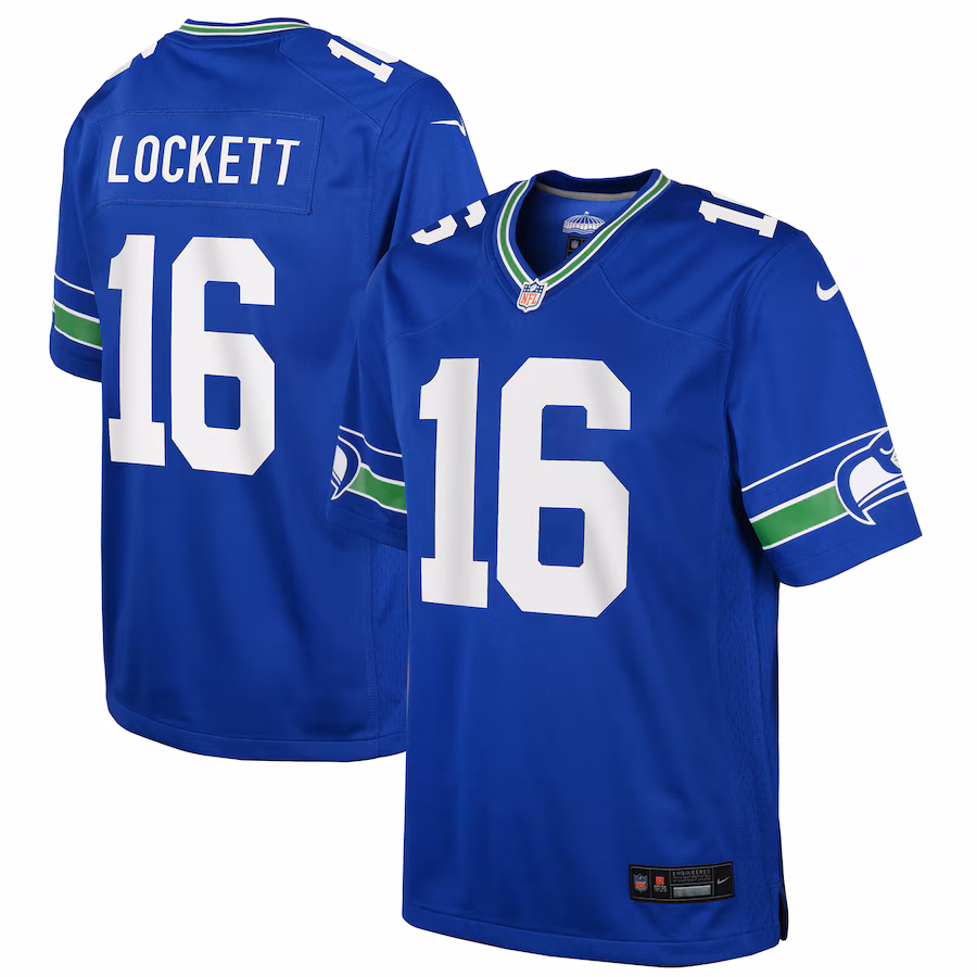 Youth Seattle Seahawks Tyler Lockett Nike Royal Game Jersey - Jersey