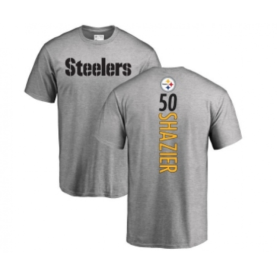 Football Pittsburgh Steelers #50 Ryan Shazier Ash Backer T-Shirt - Jersey