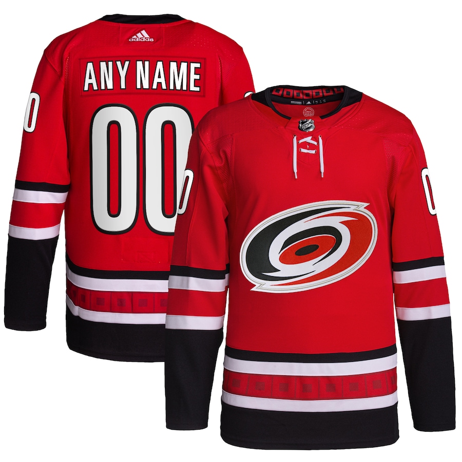 Men's Carolina Hurricanes adidas Red Alternate Primegreen Authentic Custom Jersey - Jersey