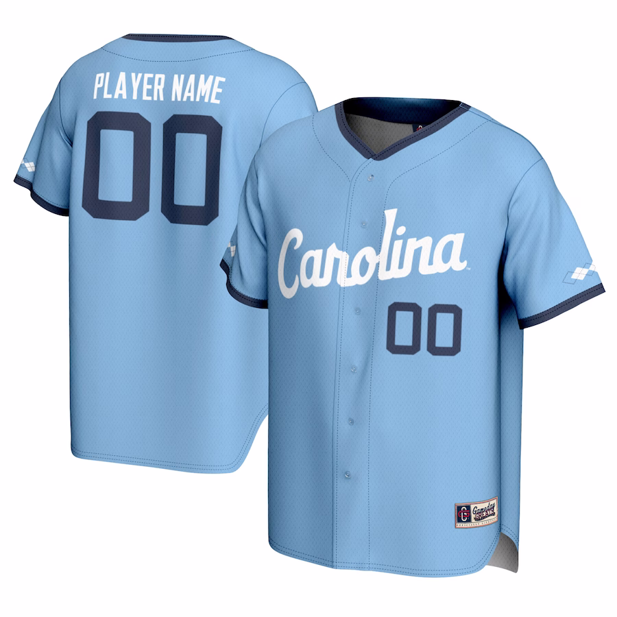 North Carolina Tar Heels GameDay Greats Carolina Blue NIL Pick-A-Player Lightweight Baseball Jersey - Light Blue - Jersey