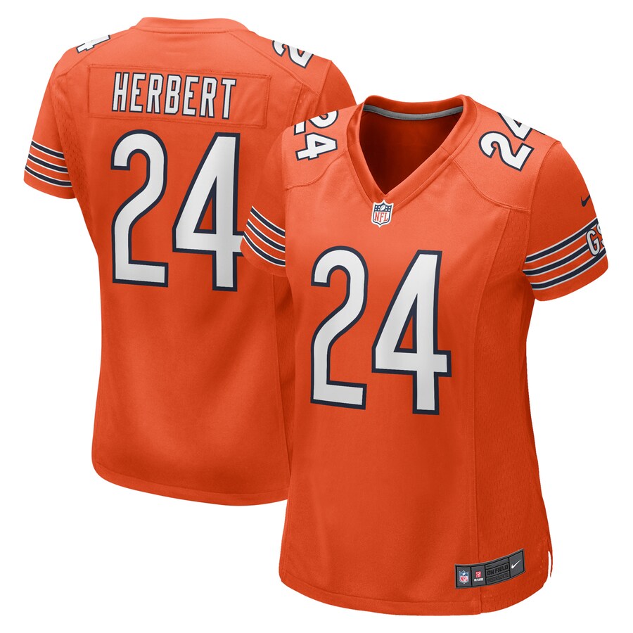 Women's Chicago Bears Khalil Herbert Nike Orange Alternate Game Player Jersey - Jersey