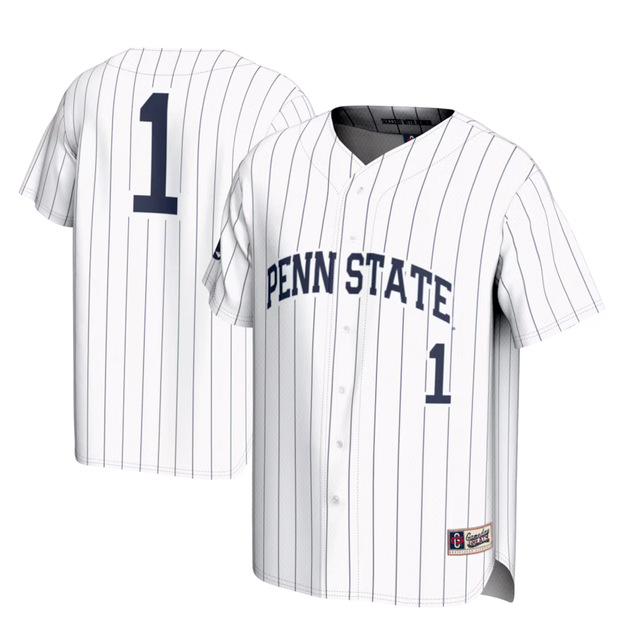 #1 Penn State Nittany Lions GameDay Greats Lightweight Baseball Fashion Jersey - White - Jersey