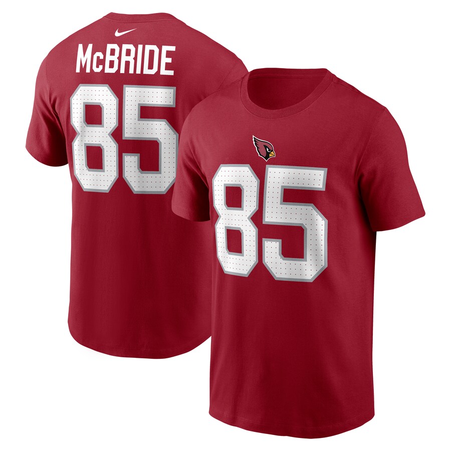 Men's Arizona Cardinals Trey McBride Nike Cardinal Name & Number T-Shirt - Jersey