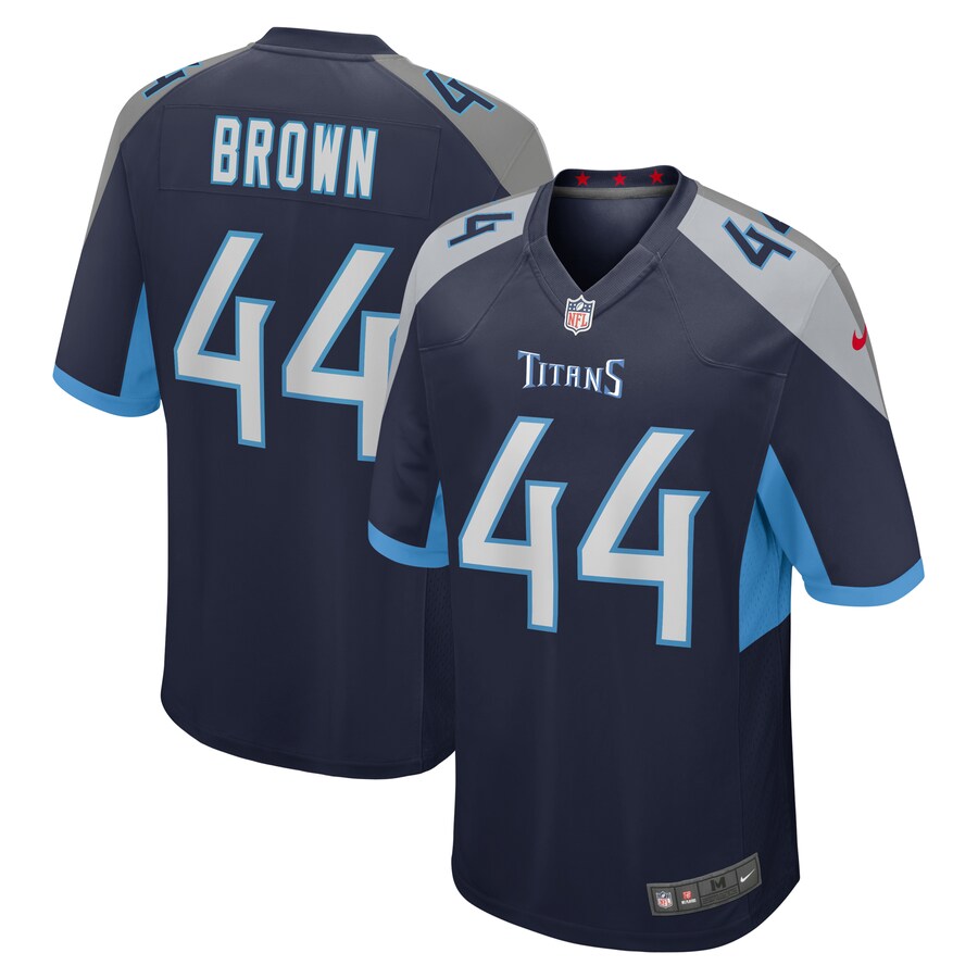 Men's Tennessee Titans Mike Brown Nike  Navy  Game Jersey - Jersey