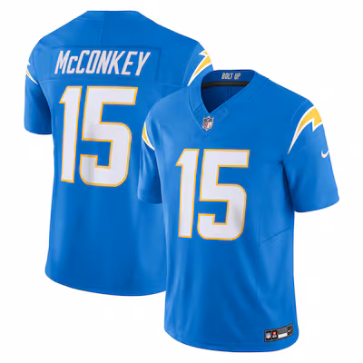 Men's Los Angeles Chargers Ladd McConkey Nike Powder Blue Team Vapor F.U.S.E. Limited Jersey - Jersey