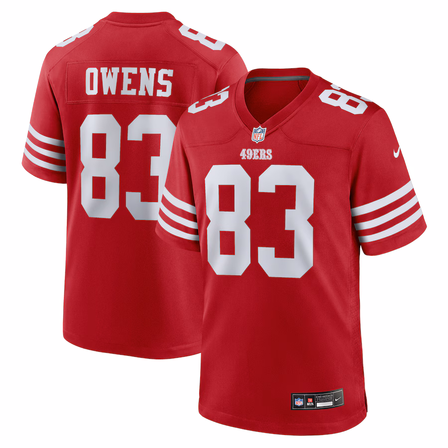 Men's San Francisco 49ers Terique Owens Nike Scarlet Team Game Jersey - Jersey