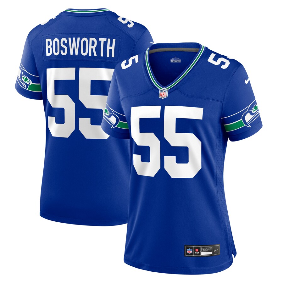 Women's Seattle Seahawks Brian Bosworth Nike Royal Throwback Retired Player Game Jersey - Jersey