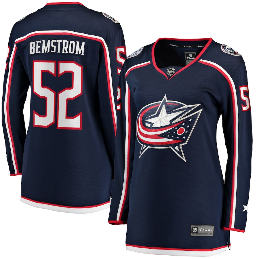Women's Columbus Blue Jackets Emil Bemstrom Fanatics Navy Home Breakaway Player Jersey - Jersey