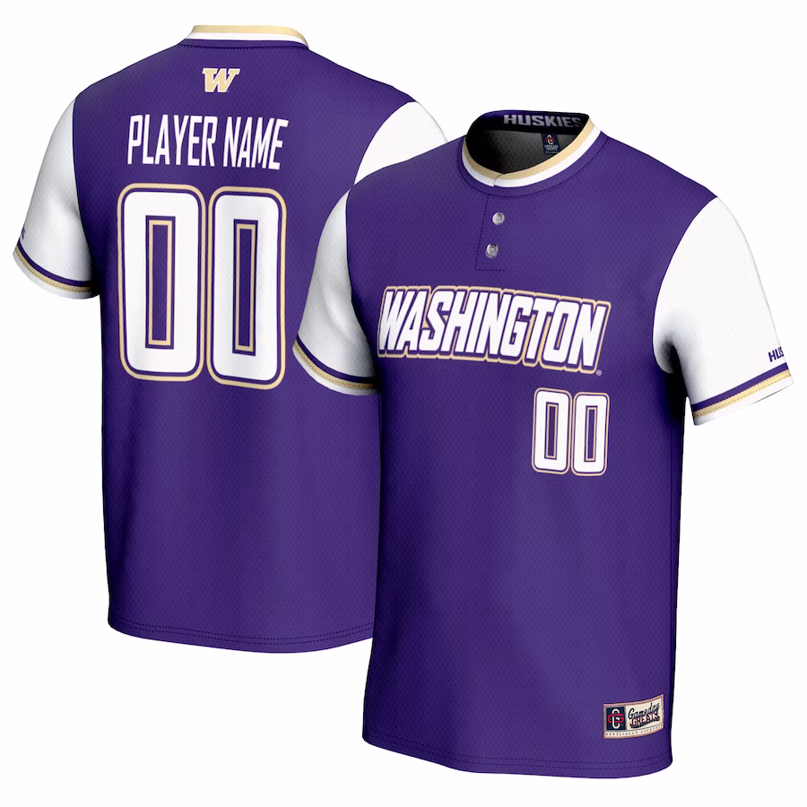 Washington Huskies GameDay Greats Youth NIL Pick-A-Player Lightweight Softball Jersey - Purple - Jersey