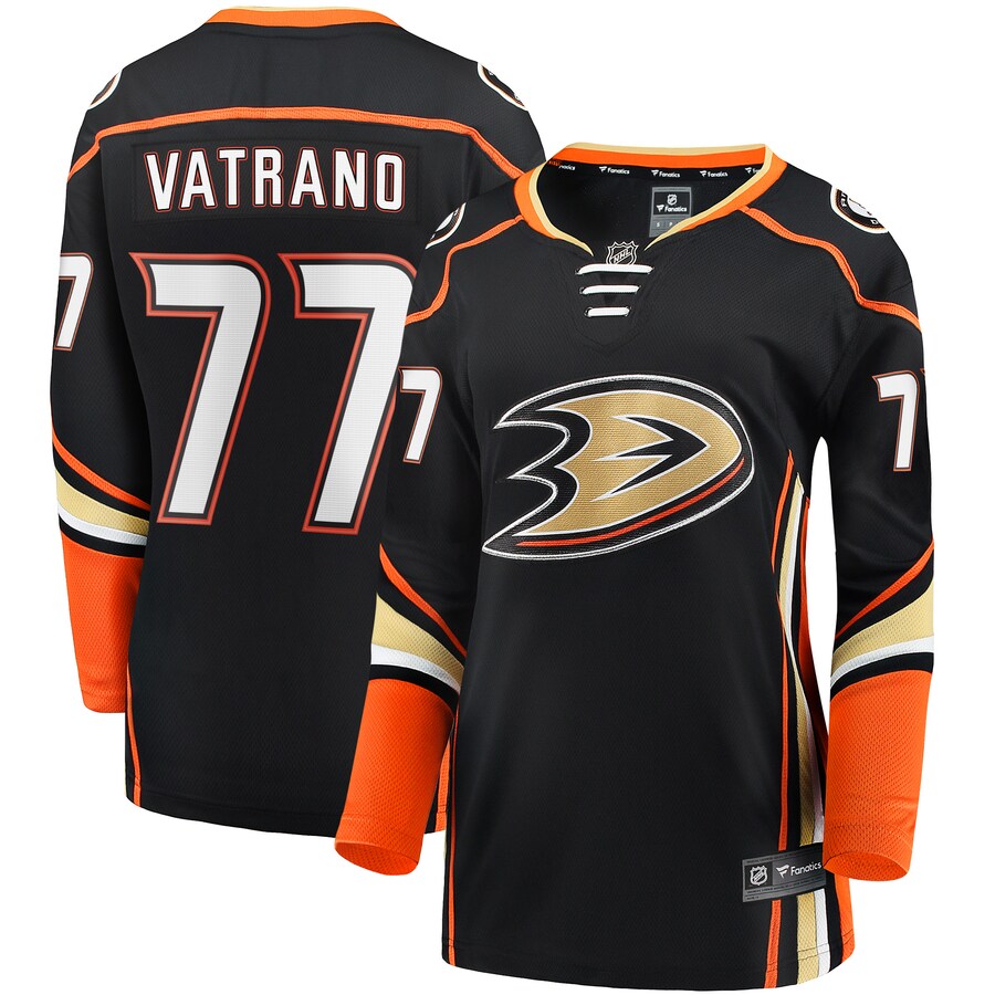 Women's Anaheim Ducks Frank Vatrano Fanatics Branded Black Home Breakaway Player Jersey - Jersey