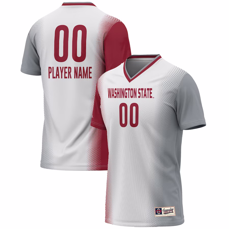 Washington State Cougars GameDay Greats Unisex NIL Pick-A-Player Lightweight Women's Soccer Jersey - White - Jersey