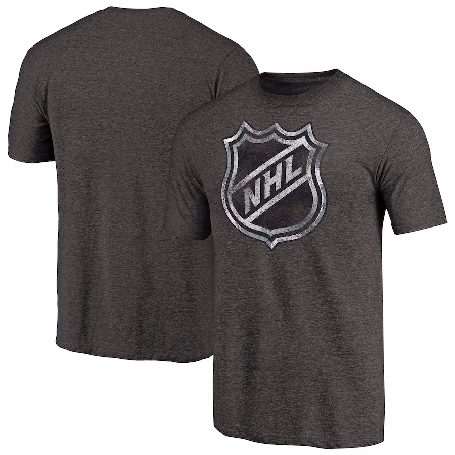 Men's NHL Black Team Distressed Tri-Blend T-Shirt - Jersey