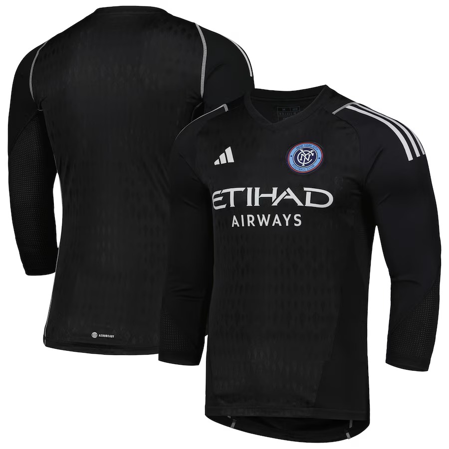 Men's New York City FC adidas Black 2023 Goalkeeper Long Sleeve Replica Jersey - Jersey