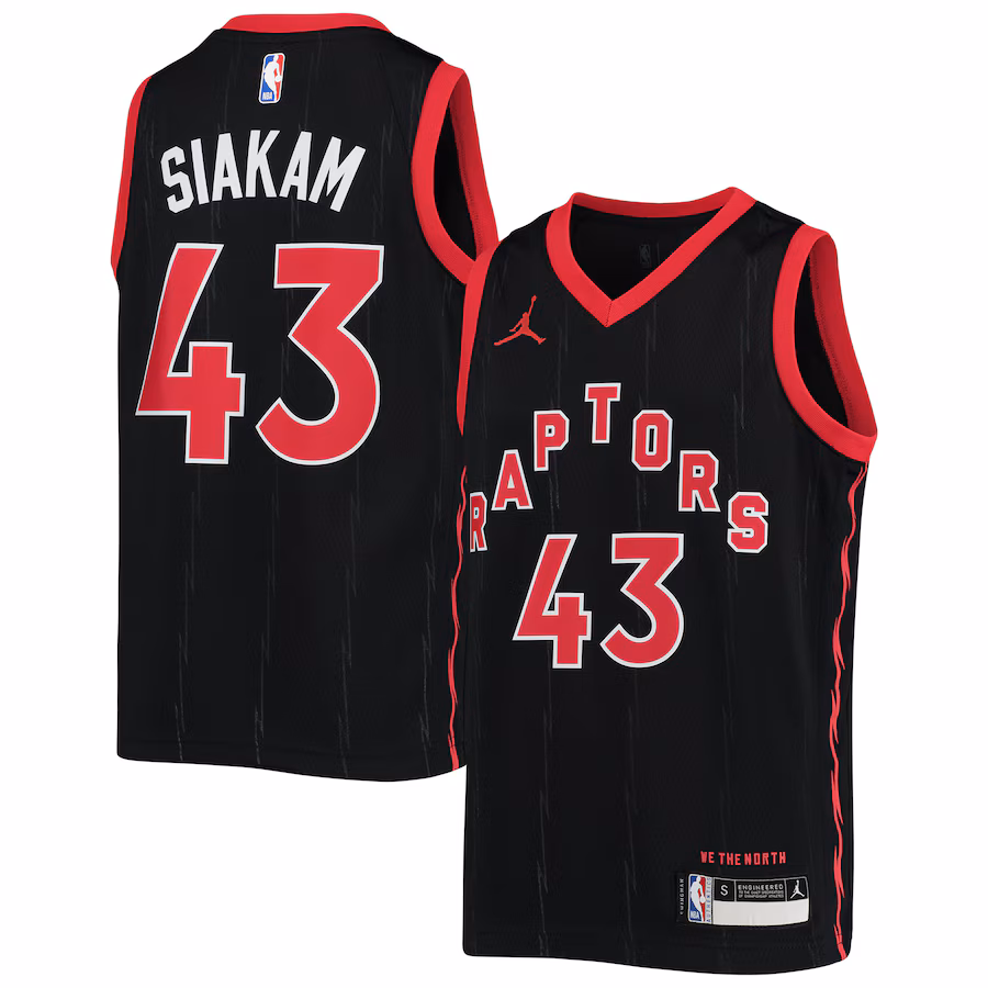Youth Toronto Raptors Pascal Siakam Jordan Brand Black 2020/21 Swingman Jersey - Statement Edition - Jersey