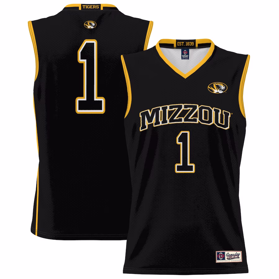 #1 Missouri Tigers GameDay Greats Youth Lightweight Basketball Jersey - Black - Jersey