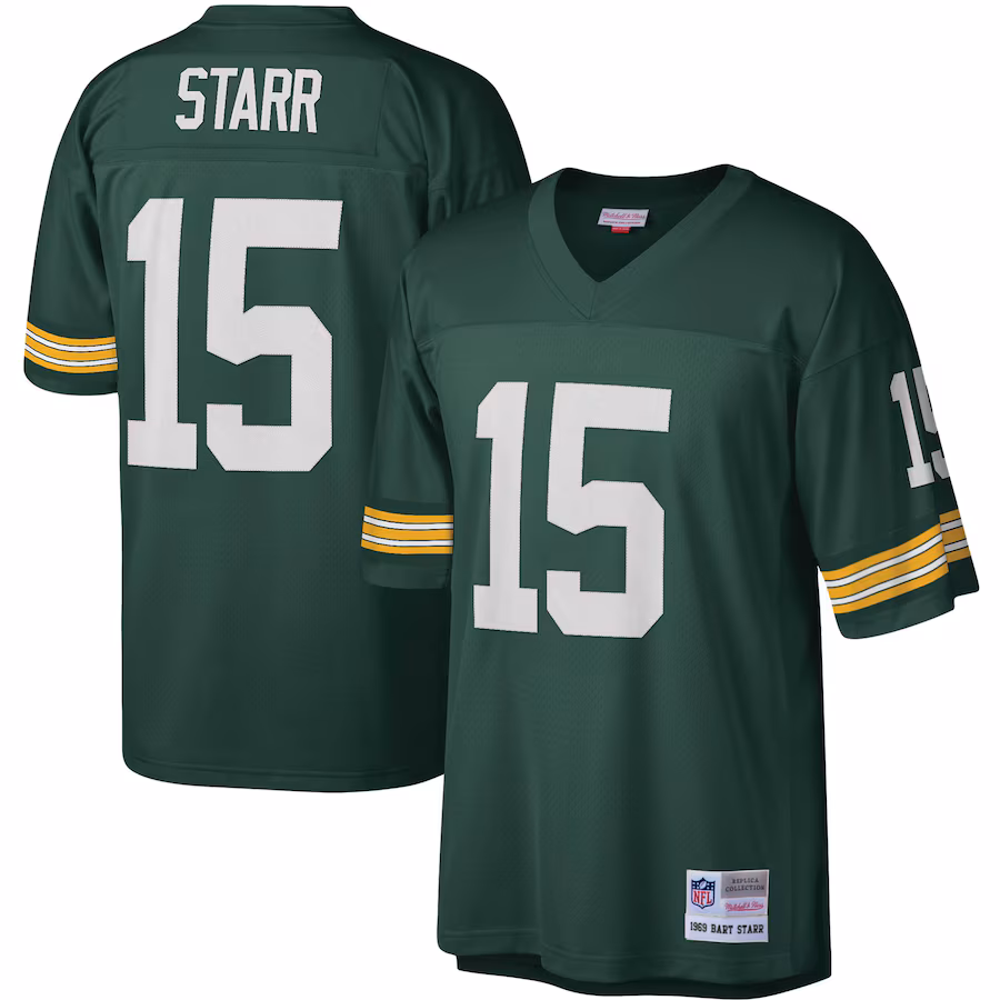 Men's Green Bay Packers Bart Starr Mitchell & Ness Green Legacy Replica Jersey - Jersey