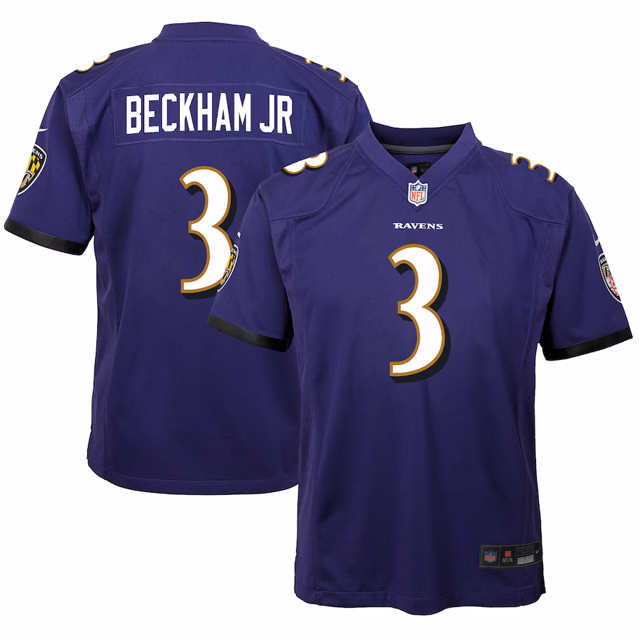 Youth Baltimore Ravens Odell Beckham Jr. Nike Purple Game Jersey - Jersey