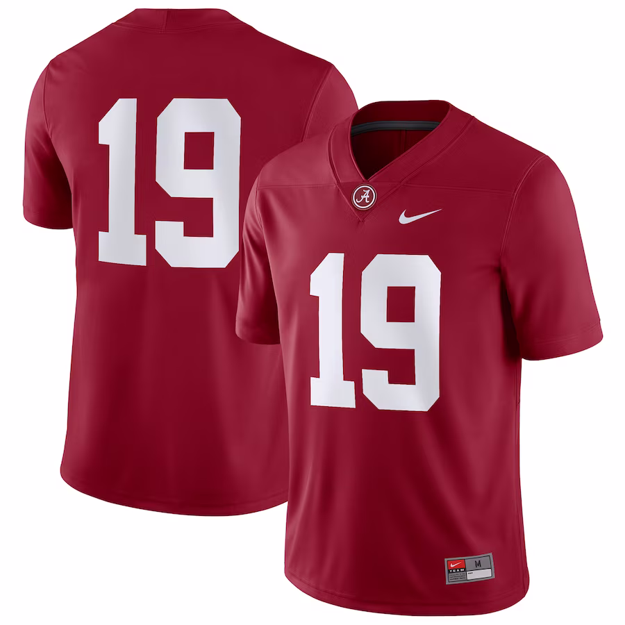 #19 Alabama Crimson Tide Nike Game Jersey - Crimson - Jersey