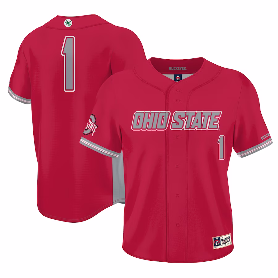 #1 Ohio State Buckeyes GameDay Greats Youth Lightweight Baseball Jersey - Scarlet - Jersey