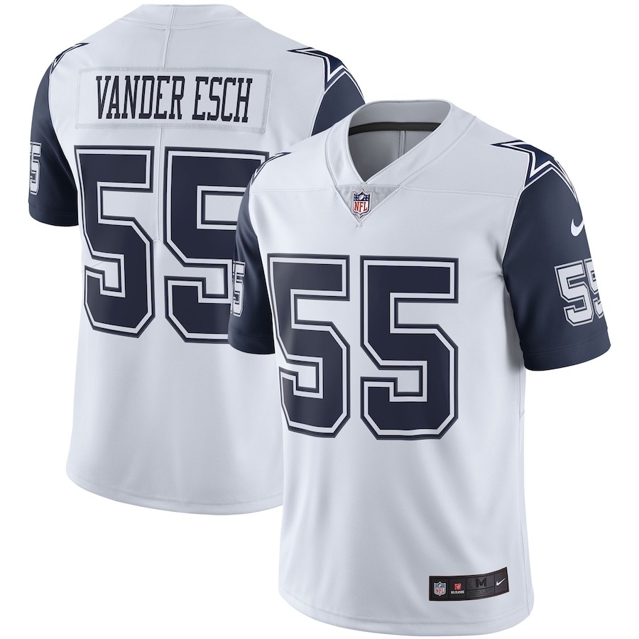 Men's Dallas Cowboys Leighton Vander Esch White Nike Color Rush Vapor Limited Jersey - Jersey