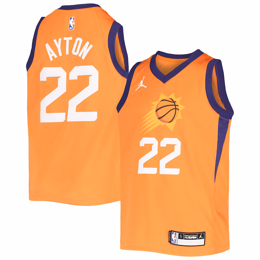 Youth Phoenix Suns Deandre Ayton Jordan Brand Orange 2020/21 Swingman Jersey - Statement Edition - Jersey