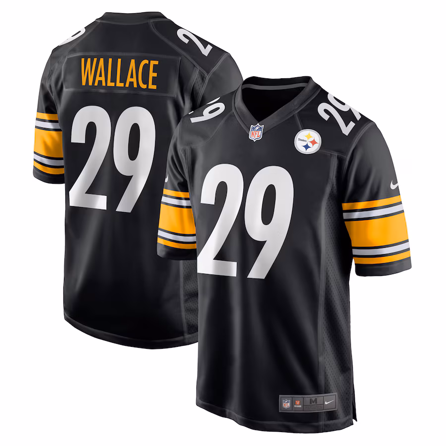 Men's Pittsburgh Steelers Levi Wallace Nike Black Game Player Jersey - Jersey