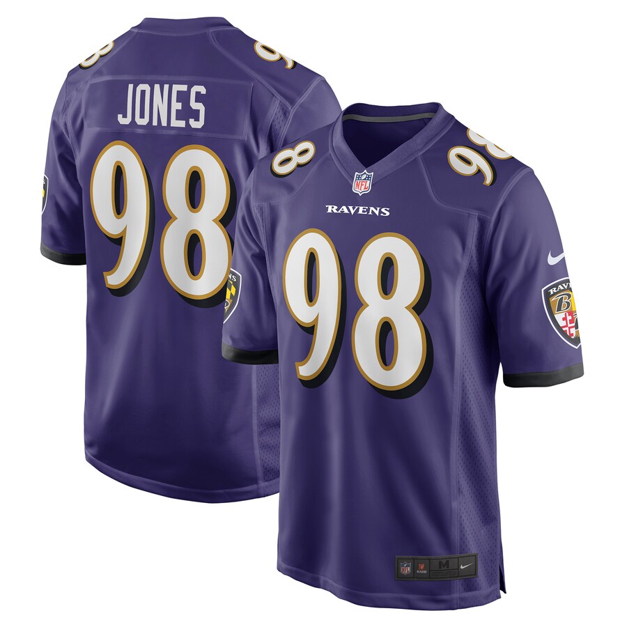 Men's Baltimore Ravens Travis Jones Nike Purple Player Game Jersey - Jersey