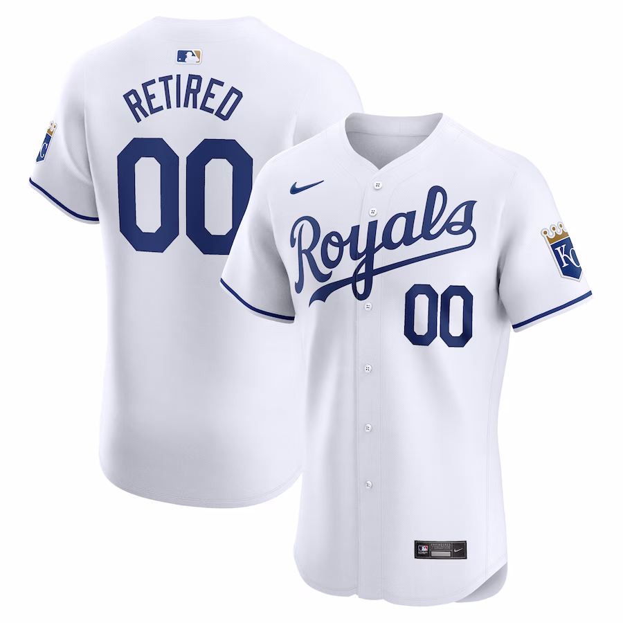 Men's Kansas City Royals Nike White Home Elite Pick-A-Player Retired Roster Jersey - Jersey