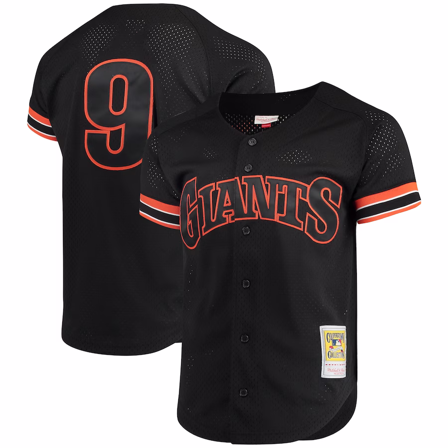 Men's San Francisco Giants Matt Williams Mitchell & Ness Black Cooperstown Collection Mesh Batting Practice Button-Up Jersey - Jersey
