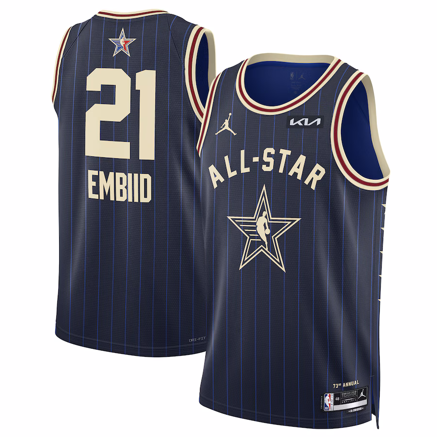Unisex Joel Embiid Jordan Brand Navy 2024 NBA All-Star Game Swingman Jersey - Jersey