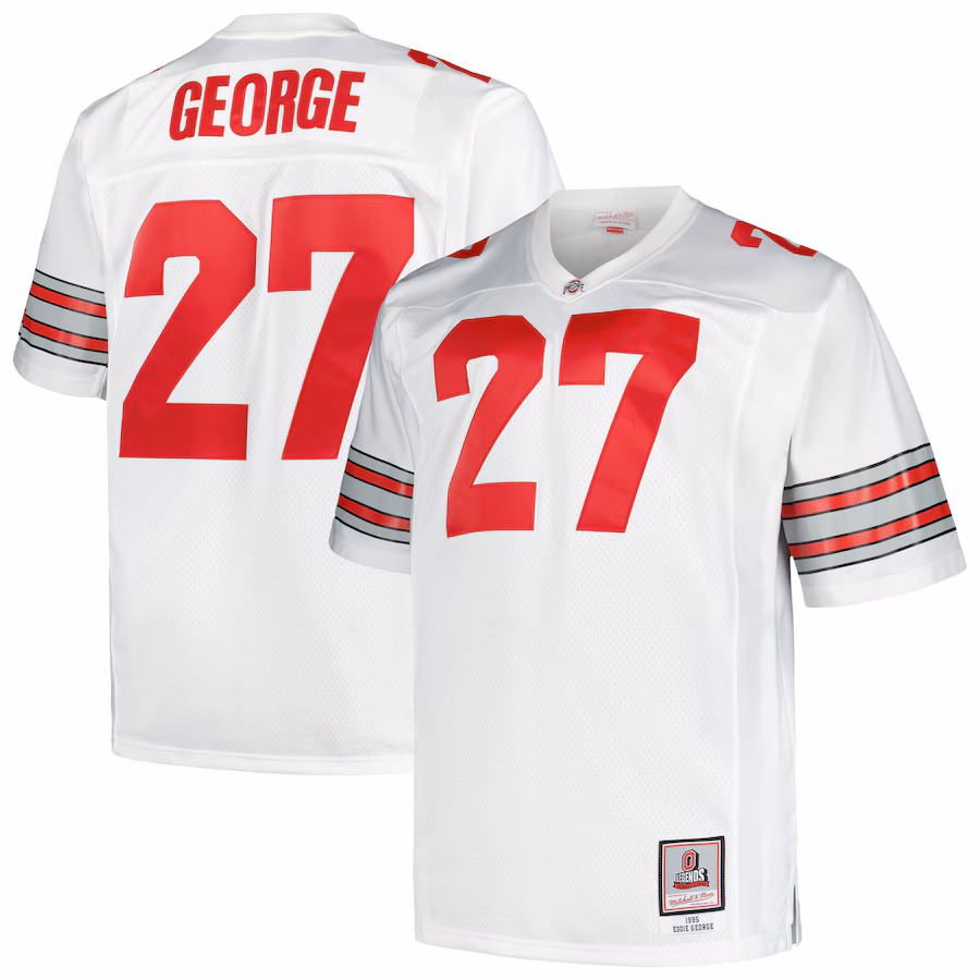 Eddie George Ohio State Buckeyes Mitchell & Ness Big & Tall Legacy Jersey - White - Jersey