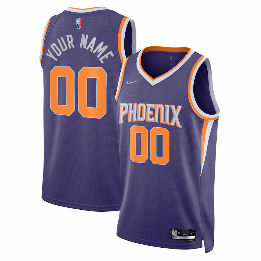 Men's Phoenix Suns Nike Purple 2021/22 Diamond Swingman Custom Jersey - Icon Edition - Jersey