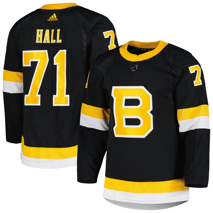 Men's Boston Bruins Taylor Hall adidas Black Alternate Primegreen Authentic Pro Player Jersey - Jersey