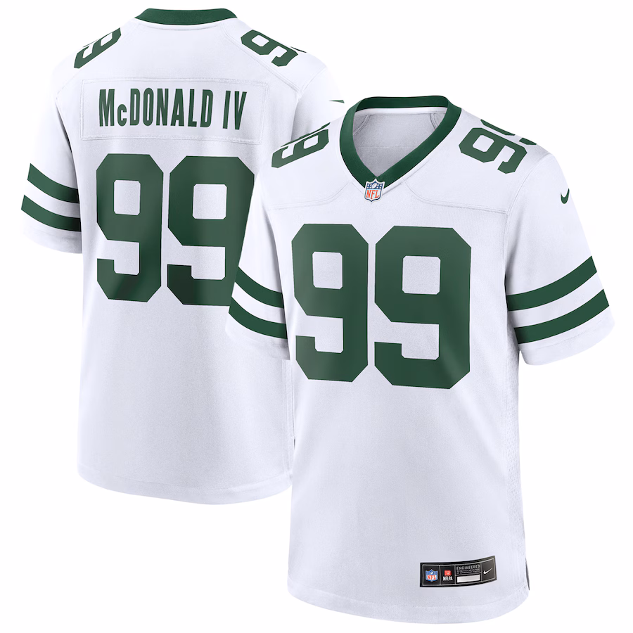 Men's New York Jets Will McDonald IV Nike Legacy White Game Jersey - Jersey