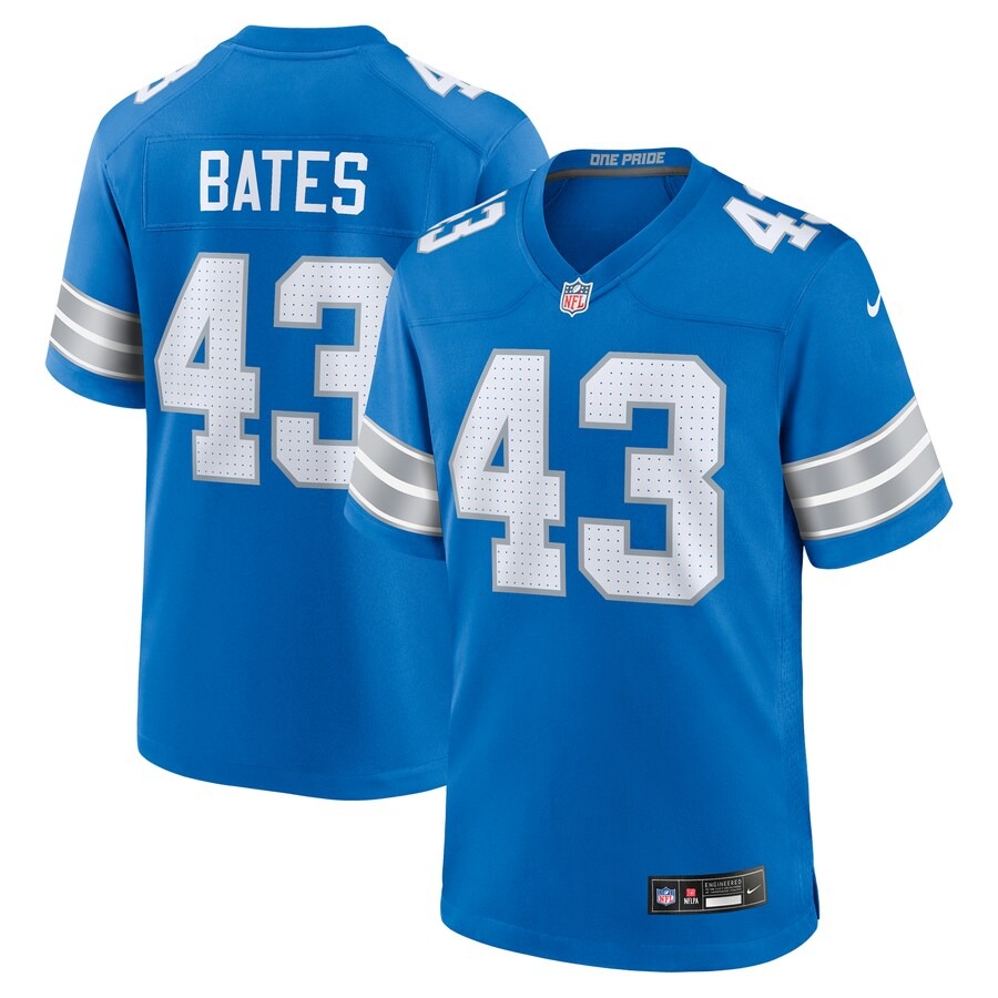 Men's Detroit Lions Jake Bates Nike  Blue Team Game Jersey - Jersey