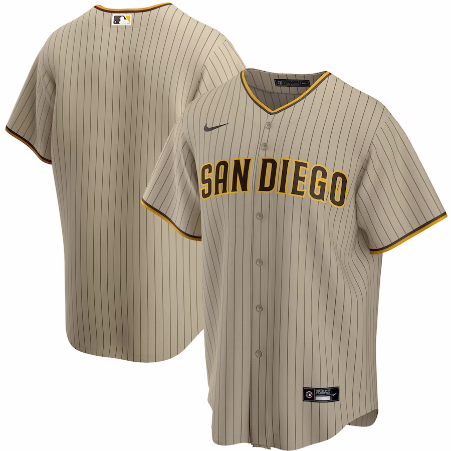 Men's San Diego Padres Nike Tan Alternate Replica Team Jersey - Jersey